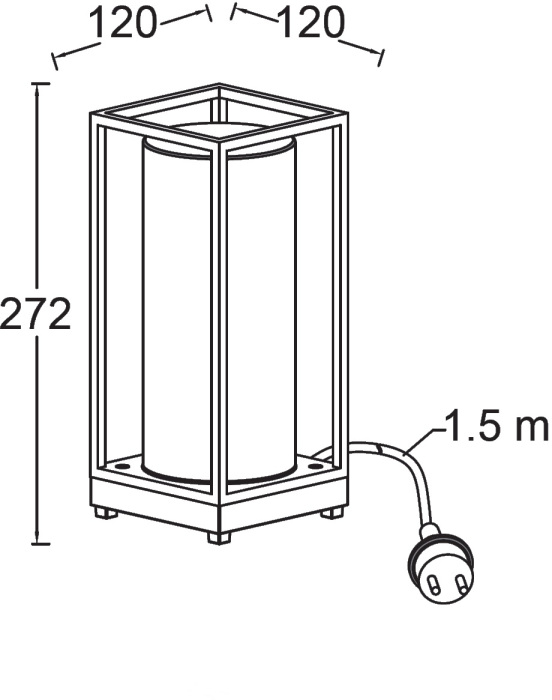 Уличная настольная лампа IP44 Oasis Light 5888 Bl_OL