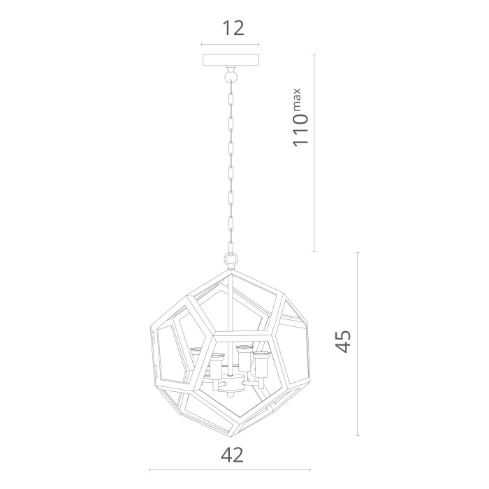 Подвесная люстра Divinare POLIEDRO 2026/19 SP-4_DI