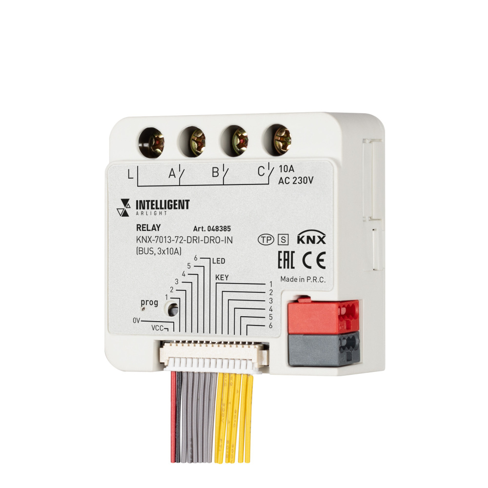 INTELLIGENT ARLIGHT Релейный модуль KNX-7013-72-DRI-DRO-IN (BUS, 3x10A) (IARL, IP20 Пластик, 2 года) 048385 Arlight 048385_ARL