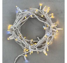 Гирлянда LTC Нить 10м Тепло-Белая с Мерцанием Белого Диода 220В, 75 LED LL75BLW-8-2WW